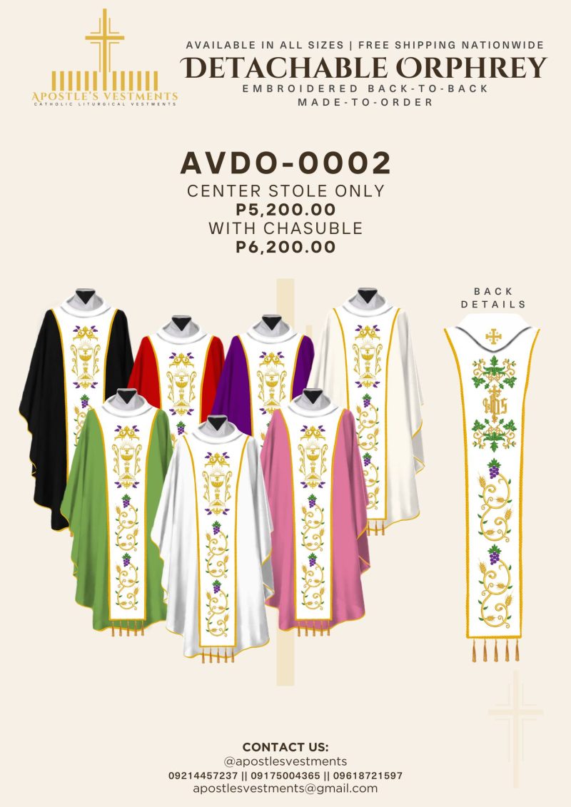 EMBROIDERED DETACHABLE ORPHREY (AVDO-0002)