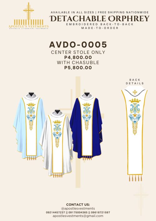 EMBROIDERED DETACHABLE ORPHREY (AVDO-0005)