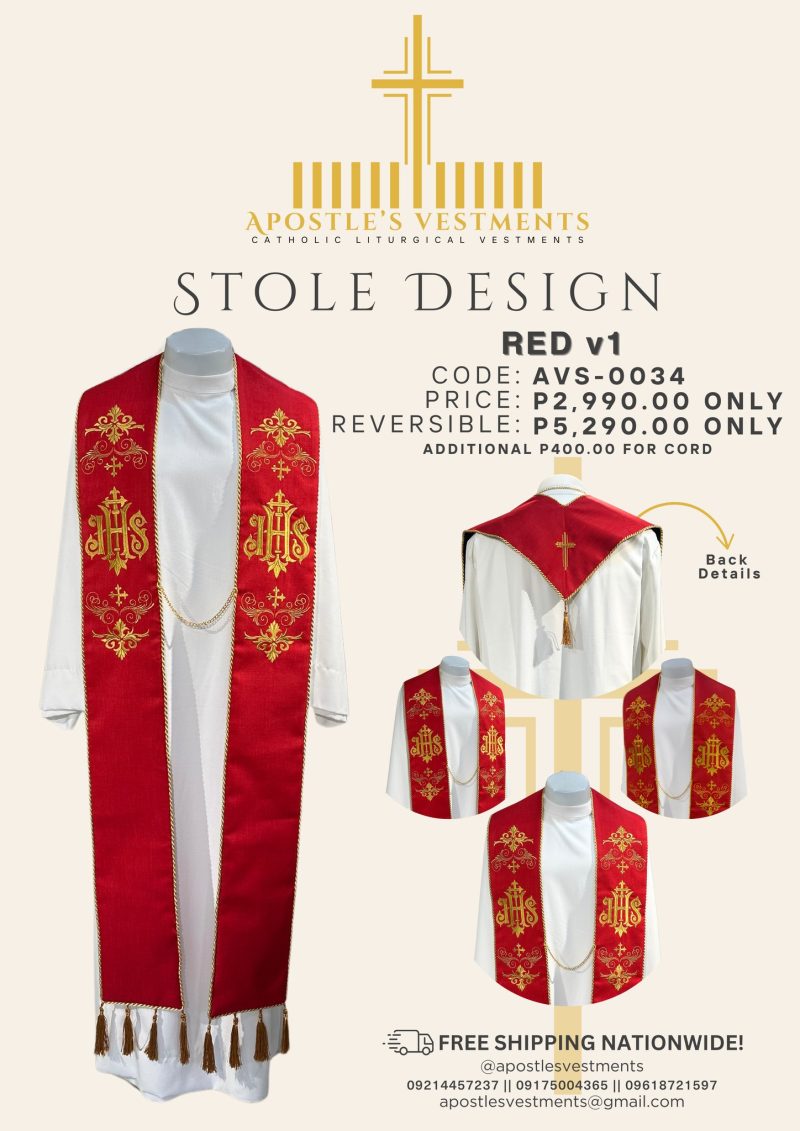 EMBROIDERED STOLE DESIGN (AVS-0034 V1)