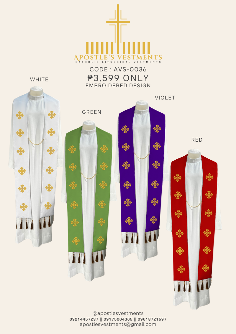 EMBROIDERED STOLE DESIGN (AVS-0036 )