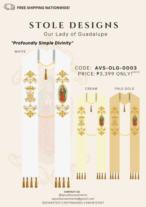 OUR LADY OF GUADALUPE STOLE DESIGNS (AVS-OLG-0003)
