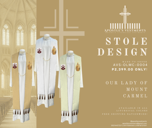 OUR LADY OF MOUNT CARMEL STOLE DESIGNS (AVS-OLMC-0004)