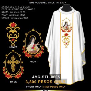 ST. THERESE OF LISIEUX CHASUBLE DESIGN (AVC-STL-0005)