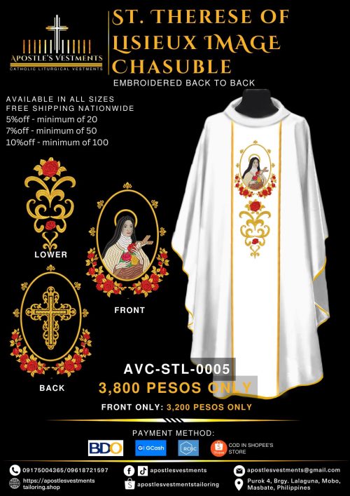 ST. THERESE OF LISIEUX CHASUBLE DESIGNS (AVC-STL-0005)