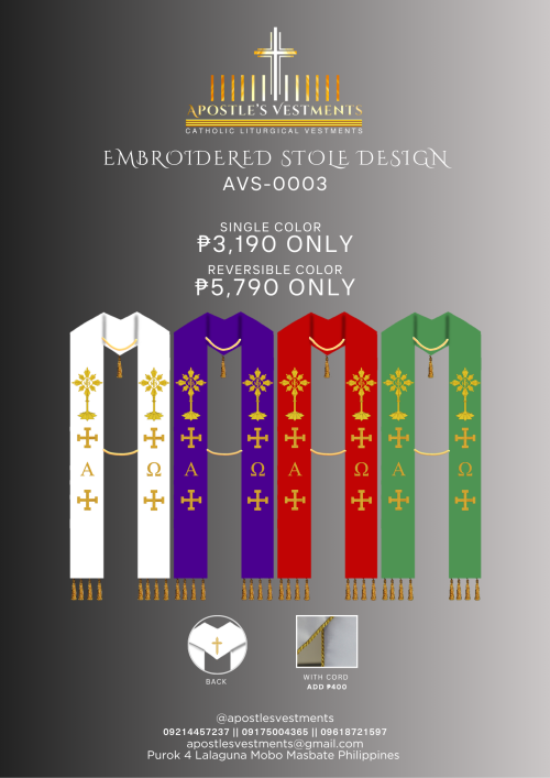 EMBROIDERED STOLE DESIGN (AVS-0003)
