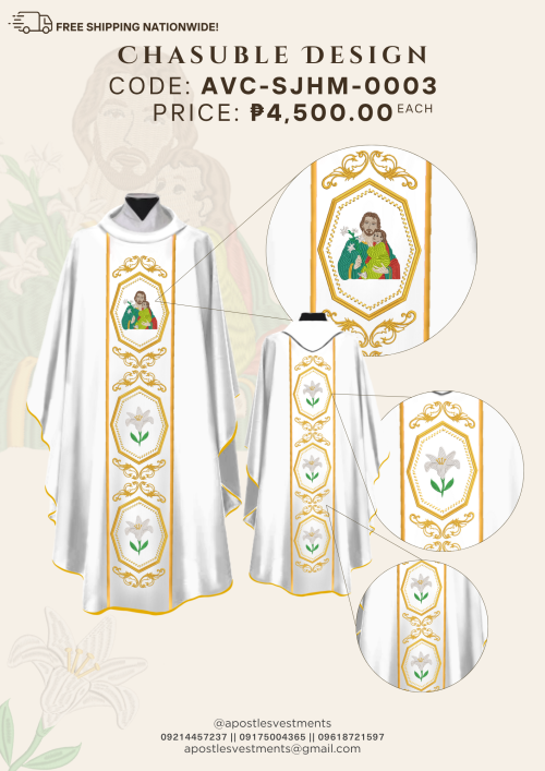 ST. JOSEPH, HUSBAND OF MARY CHASUBLE DESIGNS (AVC-SJHM-0003)