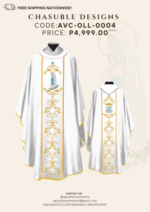 OUR LADY OF LOURDES CHASUBLE DESIGNS (AVC-OLL-0004)