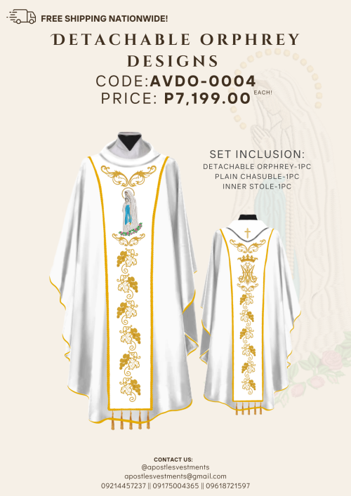 OUR LADY OF LOURDES DETACHABLE ORPHREY (AVDO-OLL-0004)