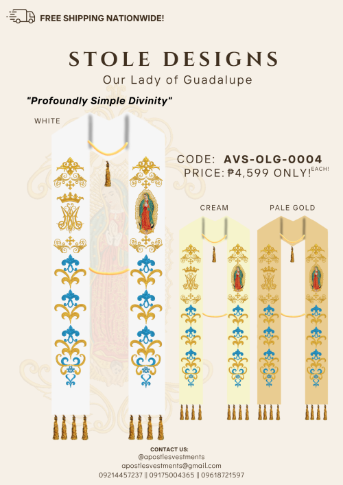 OUR LADY OF GUADALUPE STOLE DESIGNS (AVS-OLG-0004)