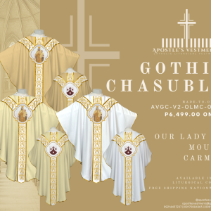 OUR LADY OF MOUNT CARMEL GOTHIC CHASUBLE V2 DESIGN (AVGC-V2-OLMC-0001)