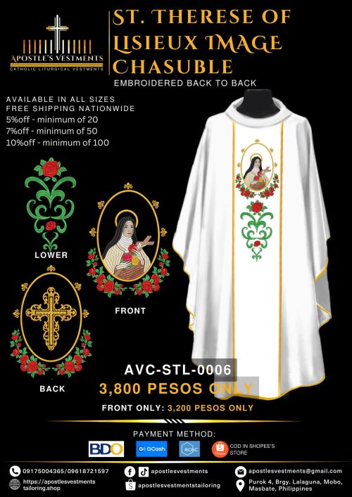 ST. THERESE OF LISIEUX CHASUBLE DESIGNS (AVC-STL-0006)