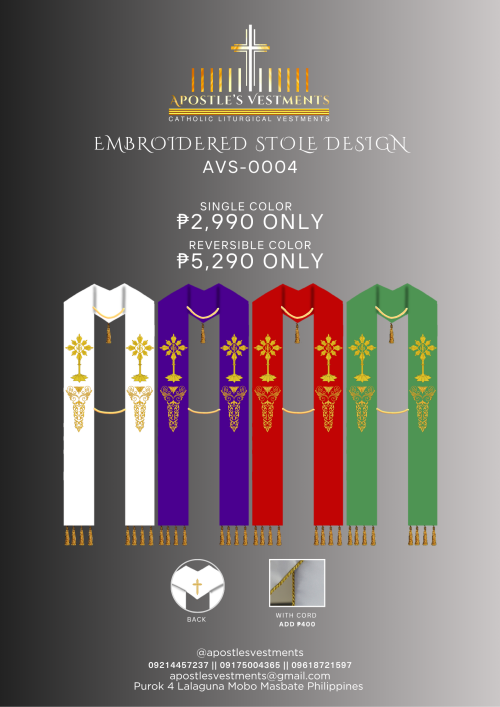 EMBROIDERED STOLE DESIGN (AVS-0004)