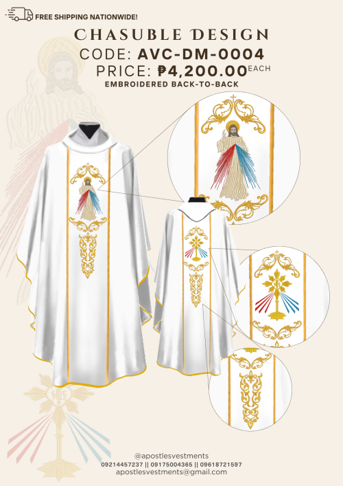 DEVINE MERCY CHASUBLE DESIGN (AVC-DM-0004)