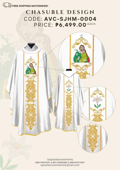 ST. JOSEPH, HUSBAND OF MARY CHASUBLE DESIGNS (AVC-SJHM-0004)