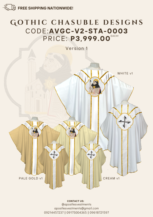 ST THOMAS AQUINAS GOTHIC CHASUBLE DESIGNS (AVGC-V2-STA-0003-V1)