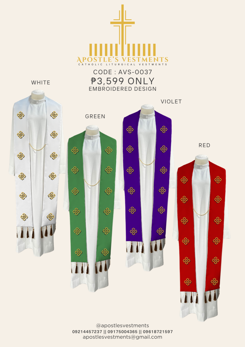 EMBROIDERED STOLE DESIGN (AVS-0037 )