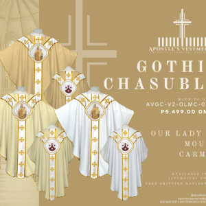OUR LADY OF MOUNT CARMEL GOTHIC CHASUBLE V2 DESIGN (AVGC-V2-OLMC-0002)