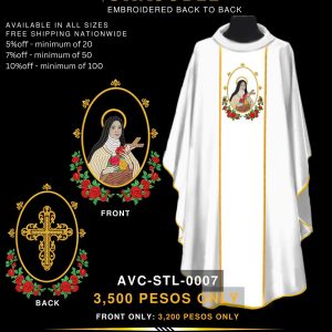 ST. THERESE OF LISIEUX CHASUBLE DESIGN (AVC-STL-0007)
