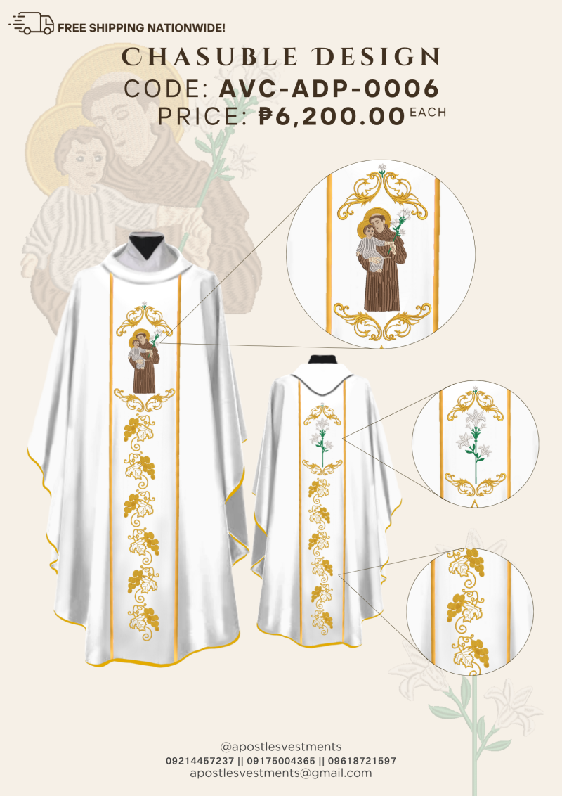 ST ANTHONY DE PADUA CASHUABLE DESIGNS (AVC-ADP-0006)