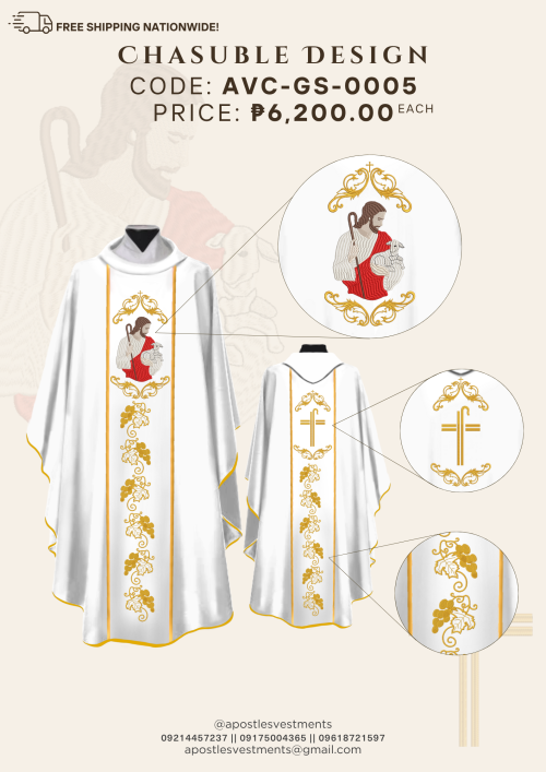 GOOD SHEPHERD CHASUBLE DESIGNS (AVC-GS-0005)