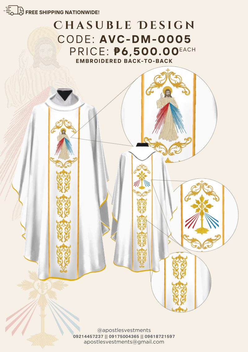 DEVINE MERCY CHASUBLE DESIGN (AVC-DM-0005)