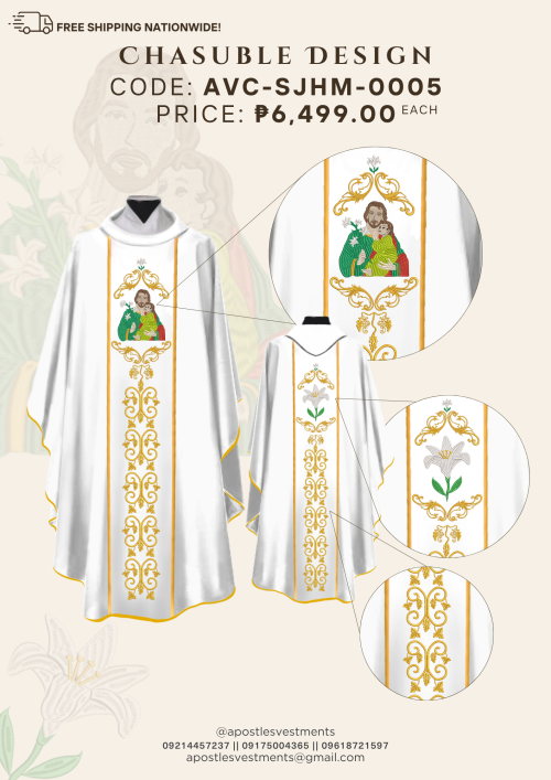 ST. JOSEPH, HUSBAND OF MARY CHASUBLE DESIGNS (AVC-SJHM-0005)