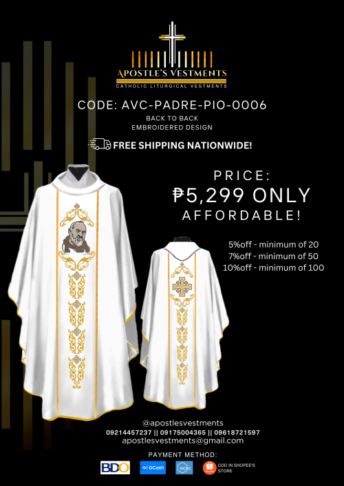 PADRE PIO CHASUBLE DESIGNS (AVC-PADRE-PIO-0006)