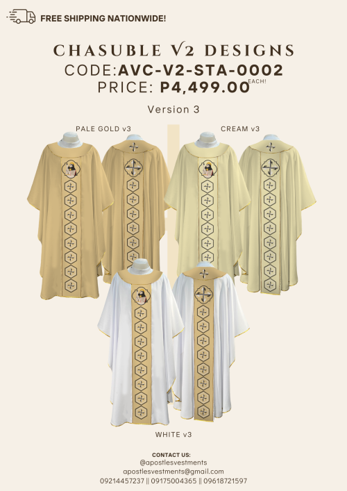 ST. THOMAS AQUINAS CHASUBLE V2 DESIGNS (AVC-V2-STA-0002.V3)