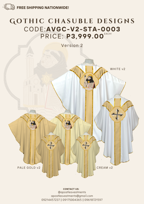ST THOMAS AQUINAS GOTHIC CHASUBLE DESIGNS (AVGC-V2-STA-0003-V2)