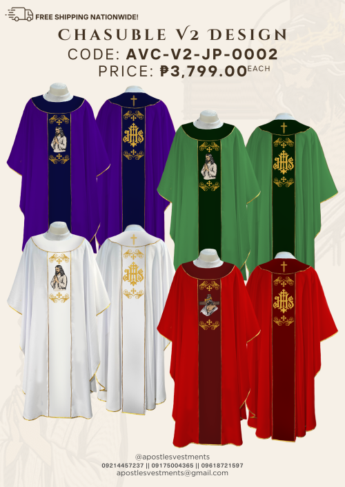 JESUS CHRIST PRAYING/PASSION CHASUBLE V2 DESIGNS (AVC-V2-JP-0002)