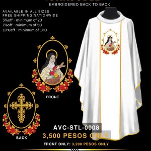 ST. THERESE OF LISIEUX CHASUBLE DESIGN (AVC-STL-0008)