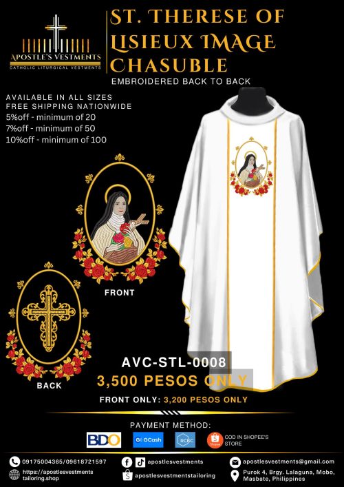 ST. THERESE OF LISIEUX CHASUBLE DESIGNS (AVC-STL-0008)