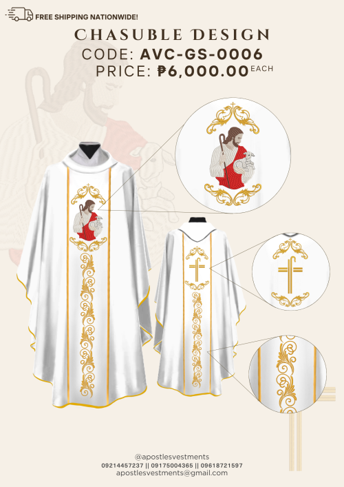 GOOD SHEPHERD CHASUBLE DESIGNS (AVC-GS-0006)
