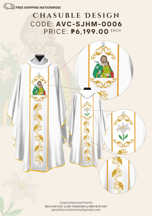 ST. JOSEPH, HUSBAND OF MARY CHASUBLE DESIGNS (AVC-SJHM-0006)