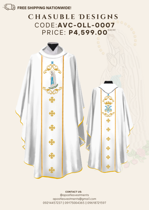 OUR LADY OF LOURDES CHASUBLE DESIGNS (AVC-OLL-0007)