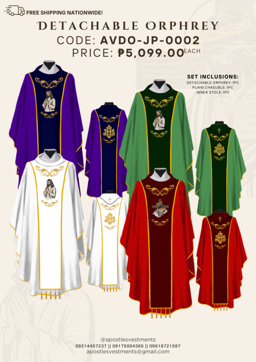 JESUS CHRIST PRAYING/PASSION DETACHABLE ORPHREY DESIGNS  (AVDO-JP-0002)