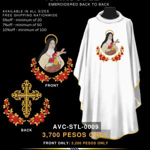 ST. THERESE OF LISIEUX CHASUBLE DESIGN (AVC-STL-0009)