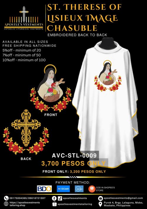 ST. THERESE OF LISIEUX CHASUBLE DESIGNS (AVC-STL-0009)