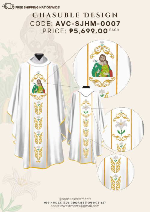 ST. JOSEPH, HUSBAND OF MARY CHASUBLE DESIGNS (AVC-SJHM-0007)