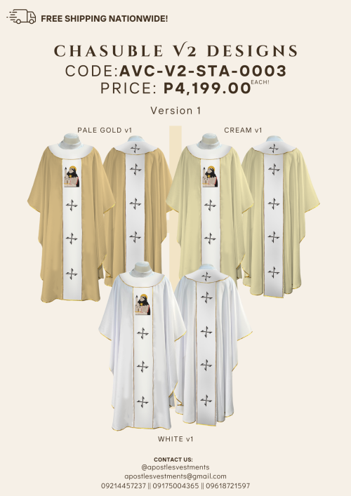 ST. THOMAS AQUINAS CHASUBLE V2 DESIGNS (AVC-V2-STA-0003.V1)