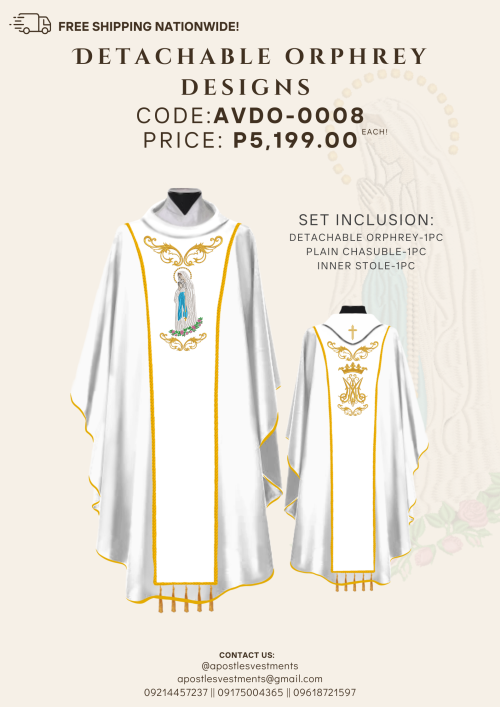 OUR LADY OF LOURDES DETACHABLE ORPHREY (AVDO-OLL-0008)