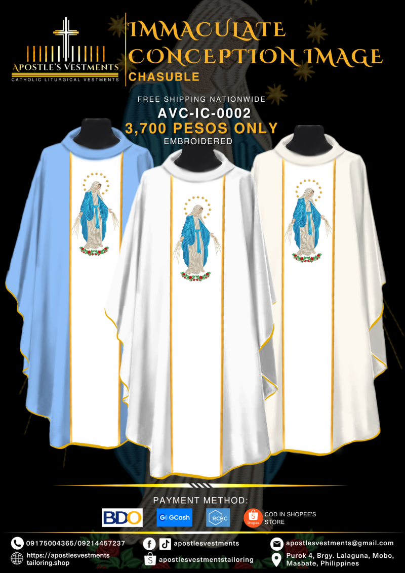 IMMACULATE CONCEPTION CHASUBLE DESIGN (AVC-IC-0002)