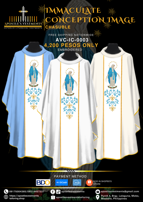 IMMACULATE CONCEPTION CHASUBLE DESIGNS (AVC-IC-0003)