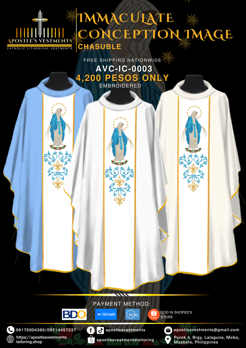 IMMACULATE CONCEPTION CHASUBLE DESIGNS (AVC-IC-0003)