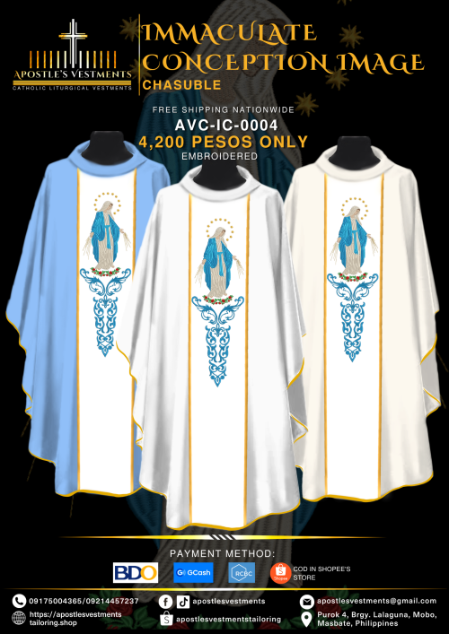 IMMACULATE CONCEPTION CHASUBLE DESIGNS (AVC-IC-0004)