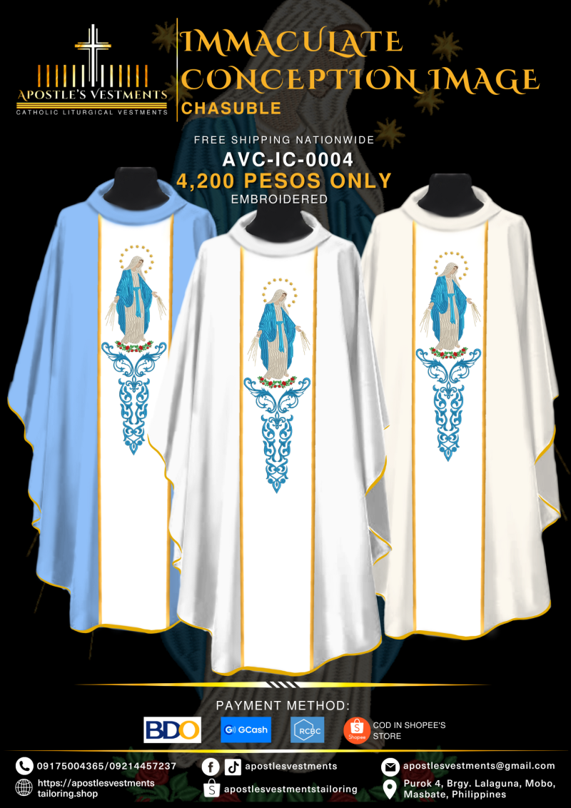 IMMACULATE CONCEPTION CHASUBLE DESIGNS (AVC-IC-0004)