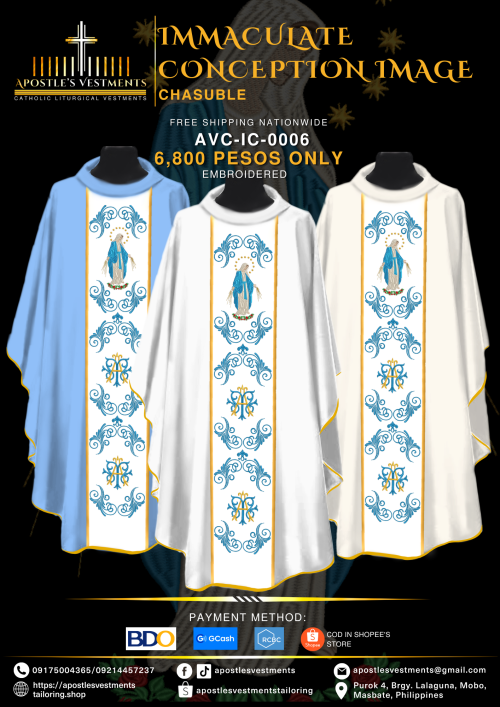 IMMACULATE CONCEPTION CHASUBLE DESIGNS (AVC-IC-0006)