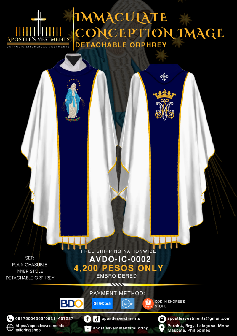 IMMACULATE CONCEPTION DETACHABLE ORPHREY DESIGNS (AVDO-IC-0002)