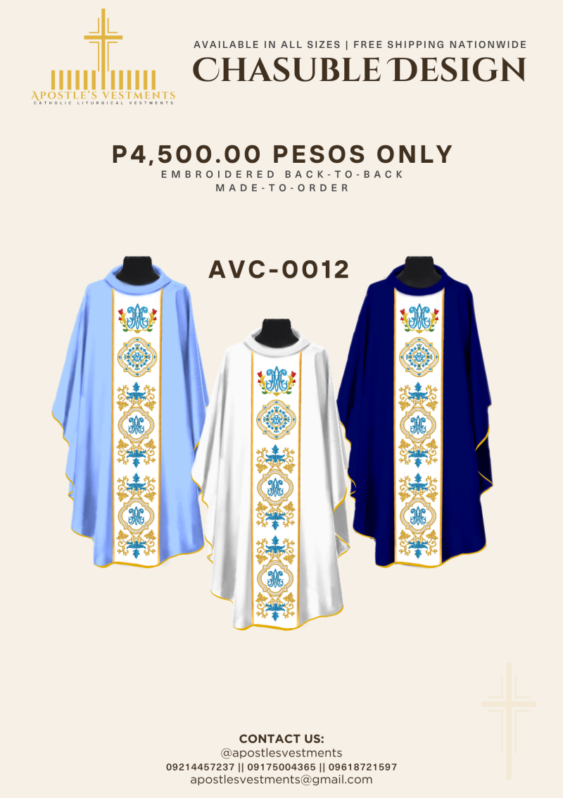 EMBROIDERED CHASUBLE (AVC-0012)