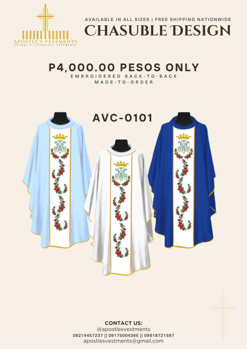 EMBROIDERED CHASUBLE (AVC-0101)